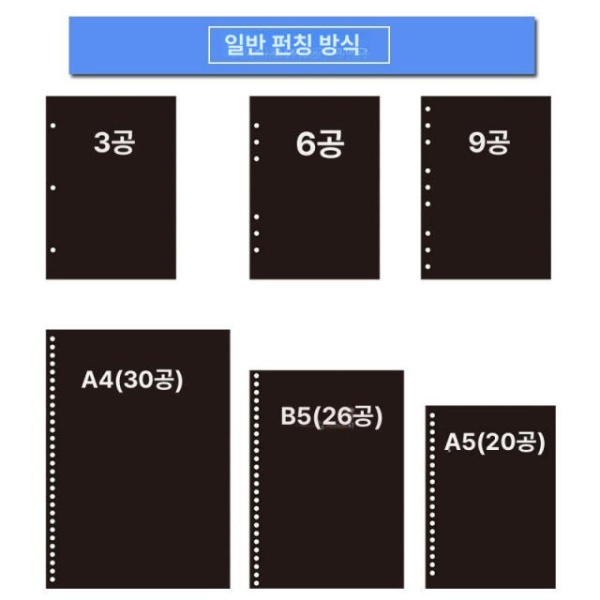 강력 제본 펀칭기 스카이블루 가정용 사무용 셀프제본 펀치 MP-12 풀드로우 나이프 30홀 - 상세 이미지 5