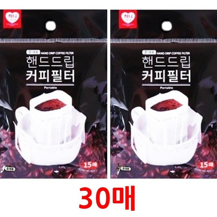 30매 핸드드립 커피여과지 커피필터 필터 커피 커피여과필터 - 상품 이미지