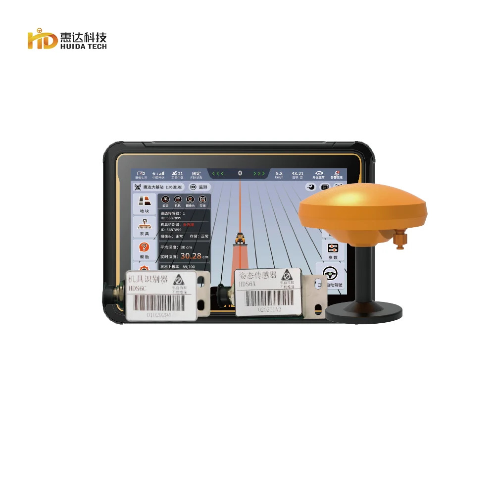 HUIDA TECH 자체 R D Beidou 위성 내비게이션 시스템 RTK 고정밀 트랙터 농업자동 스티어링 키트