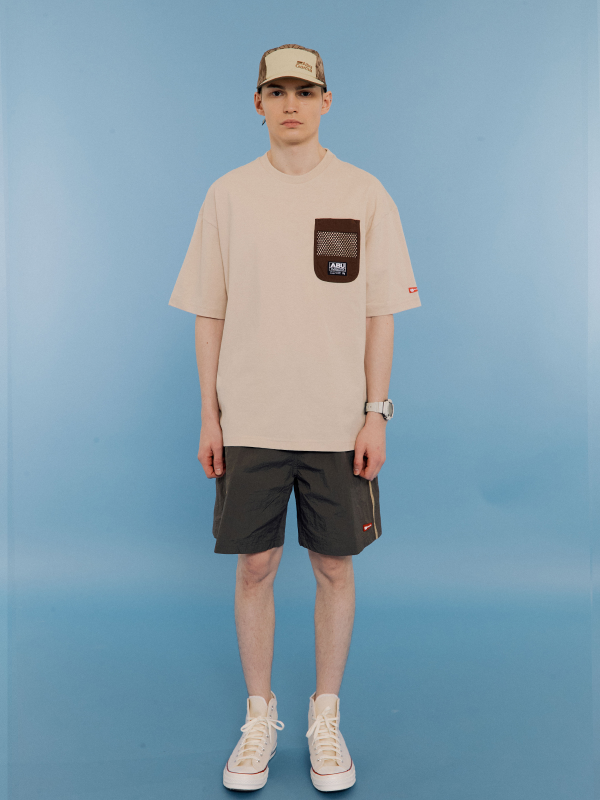 아부가르시아 메쉬 포켓 반팔 티셔츠 LIGHT BEIGE - 상세 이미지 2