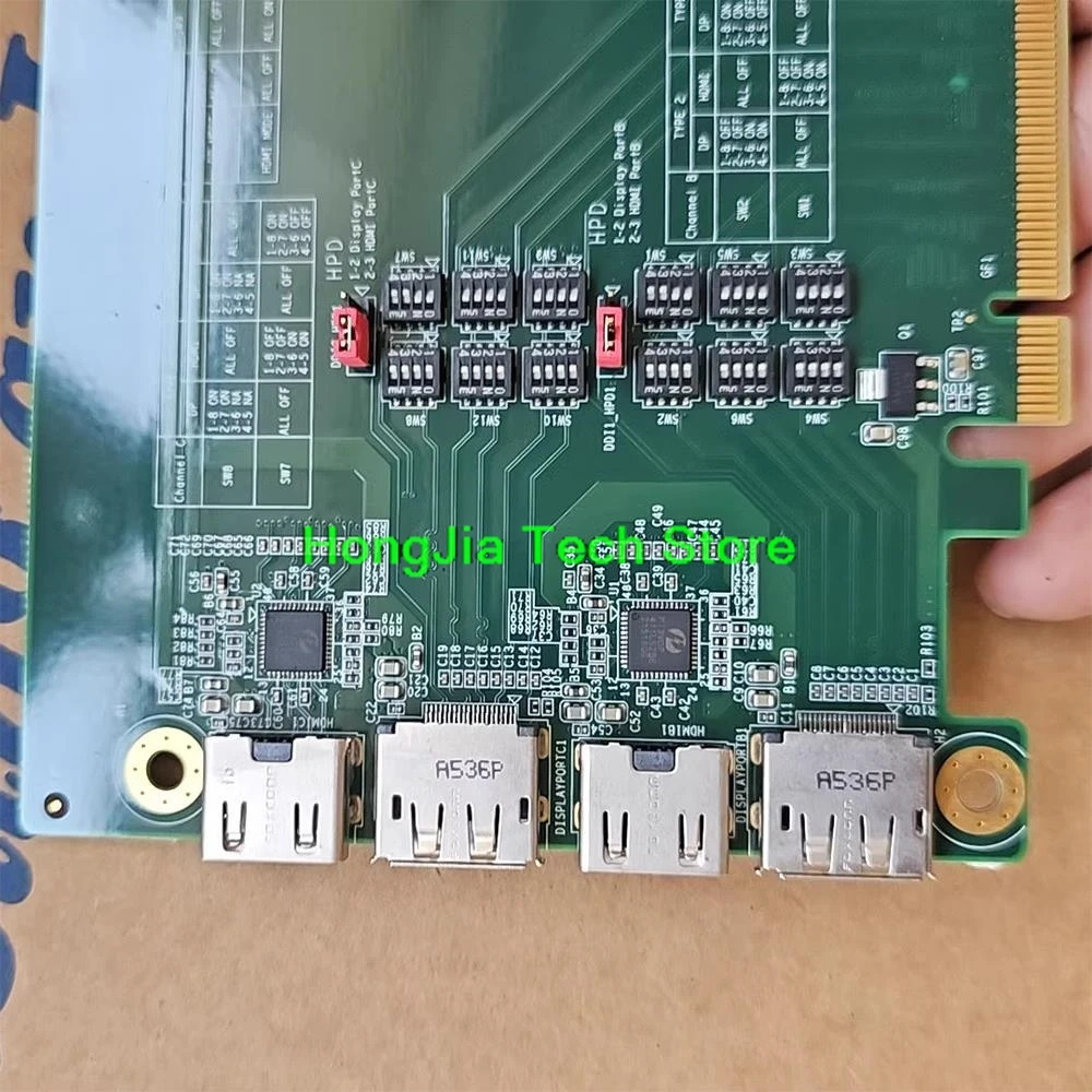 어드밴텍 어댑터 카드 SOM-EA20 REV.A1 PCIex16-SOM-DB5720 개발보드와 호환되는 2개HDMI 2개DP 포트