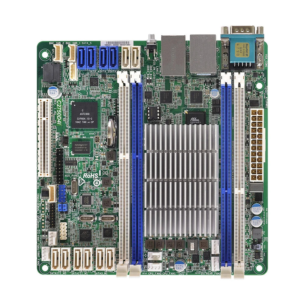 ASRock호환 랙 서버 온보드 마더보드 CPU경우 IPMI12 SATA C2750D4I를 지원