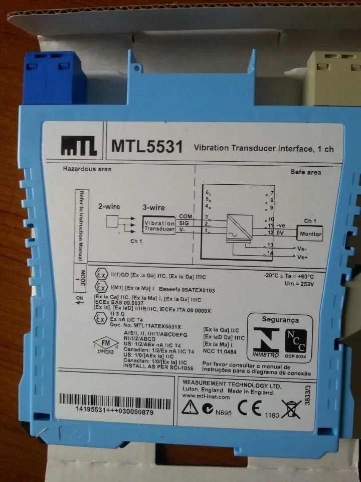 오리지널 MTL 진동 센서 안전 그리드 MTL5531