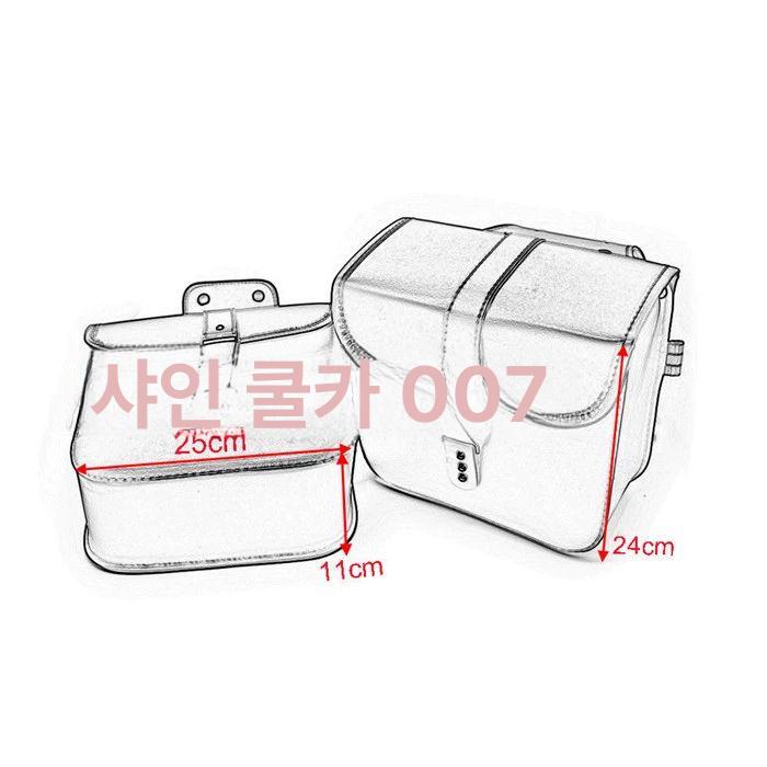 전기자전거 사이드백 사이드 테일백 라이더 범용 양면 백 한 레트로 가방 - 상세 이미지 5