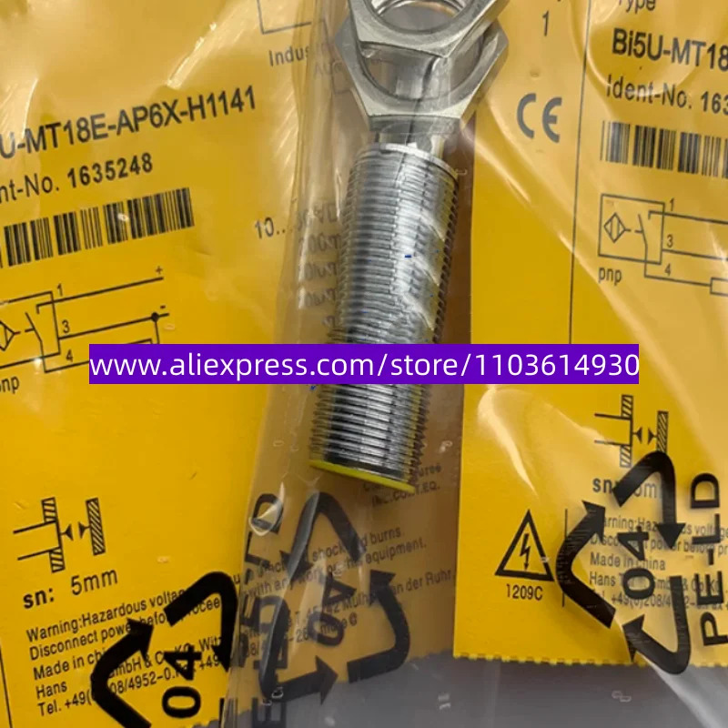 원통형 센서 BI15U-MT30-AP6-H1141 BI15U-MT30-N6X-H1141 BI5U-MT18E-AP6X-H1141 BI5U-MT18E-AN6X-H1141 2 개