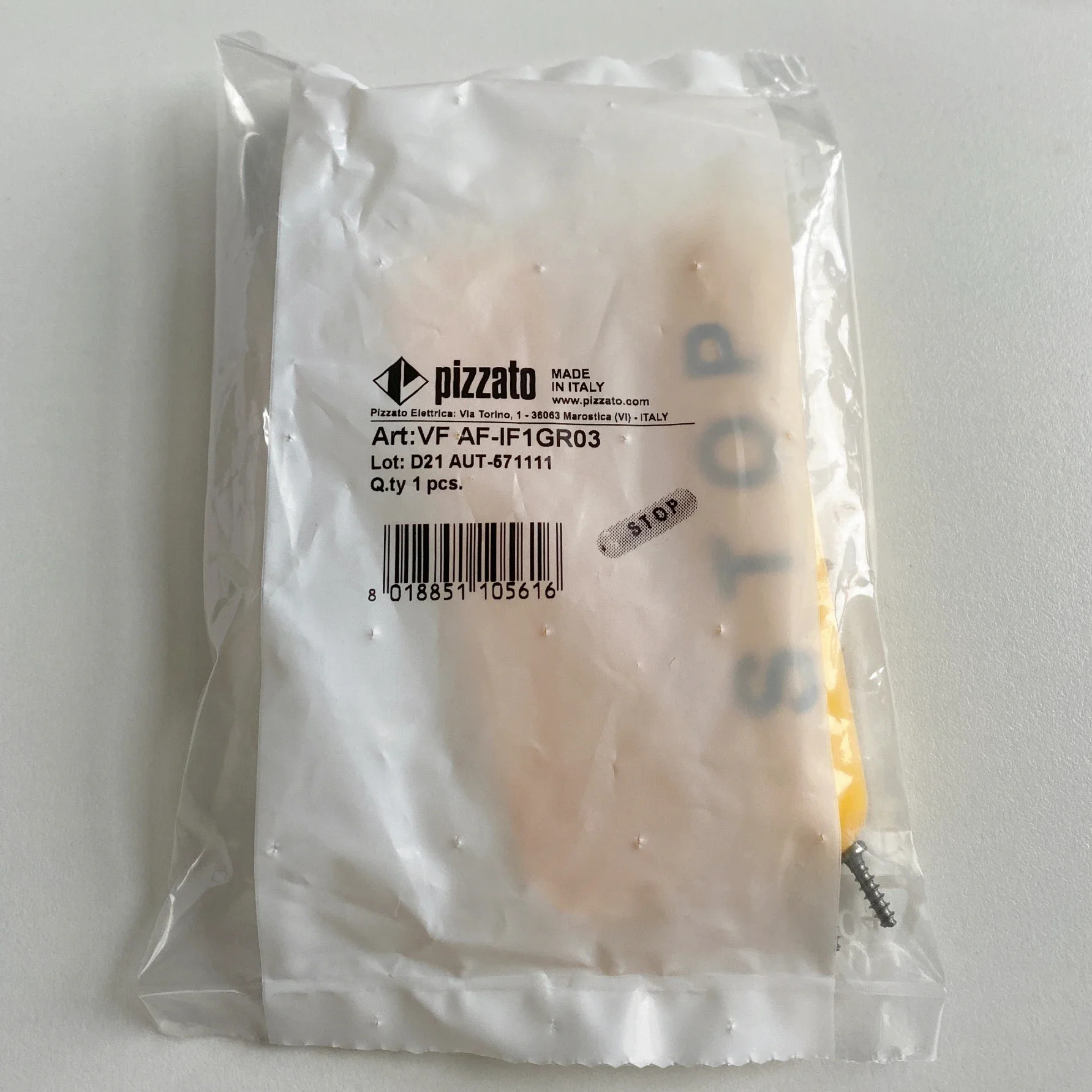 2PCS 오리지널 Pizzato VF AF-IF1GR03 비상 정지 로고 포장