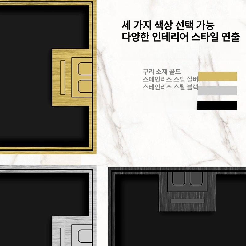 플로어 콘센트 박스 바닥매립 자형 알루미늄 매립형 원형 매입 스위치 바닥형 덮개 공급 - 상세 이미지 4