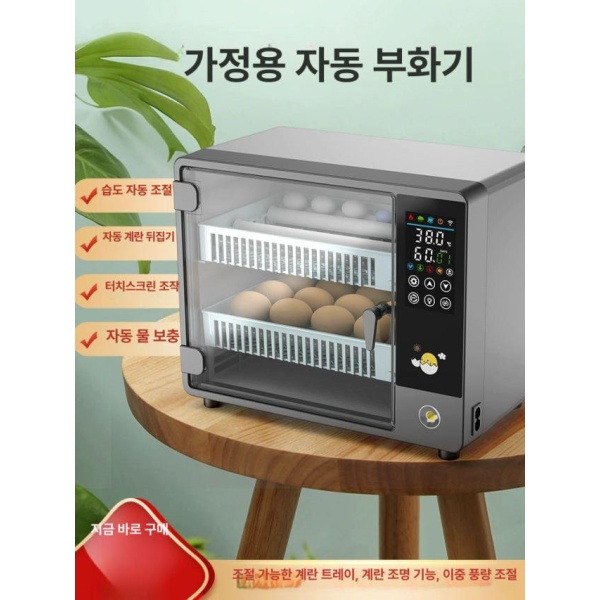 최신 자동 오리 메추리 병아리 부화기 달걀 종란 앵무새 24알 클래식 단일 - 상품 이미지