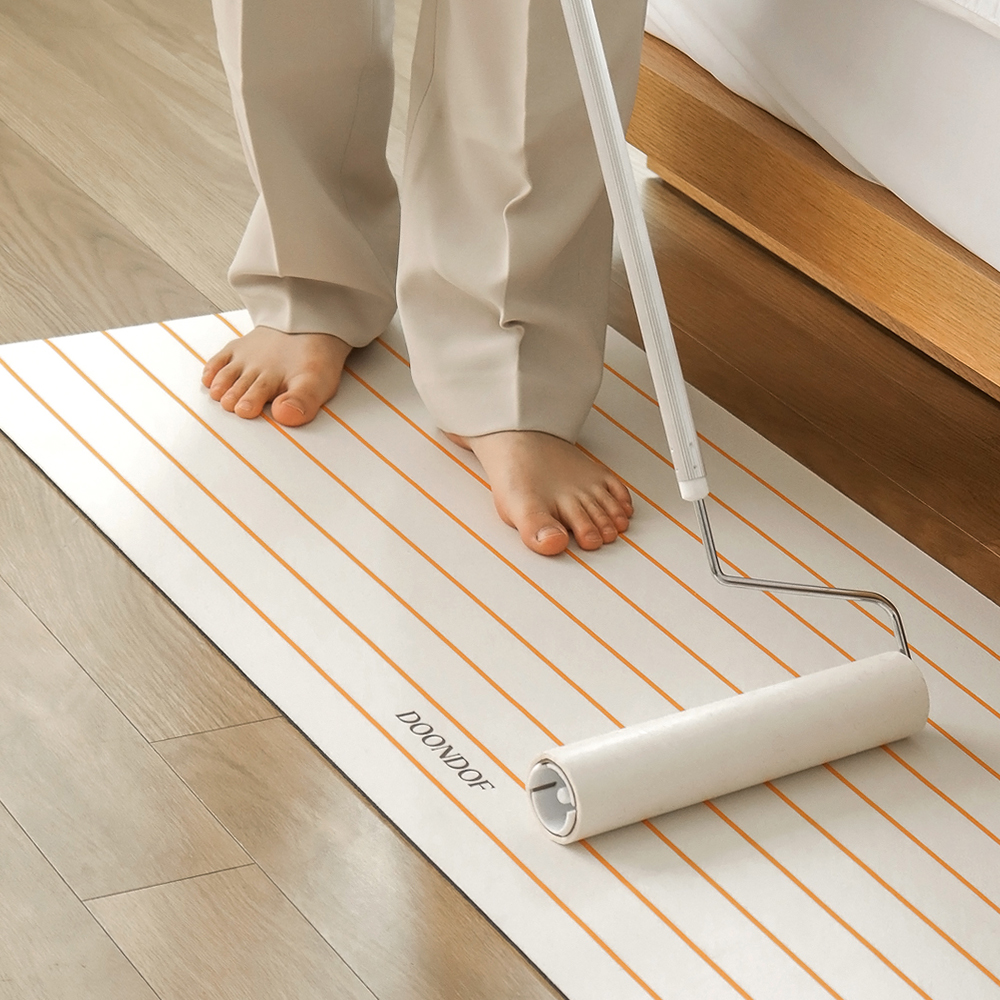 도온도프 주방 매트 빨아쓰는 규조토 발매트 욕실 현관 베란다 싱크대 도트딥그린, 45x210cm