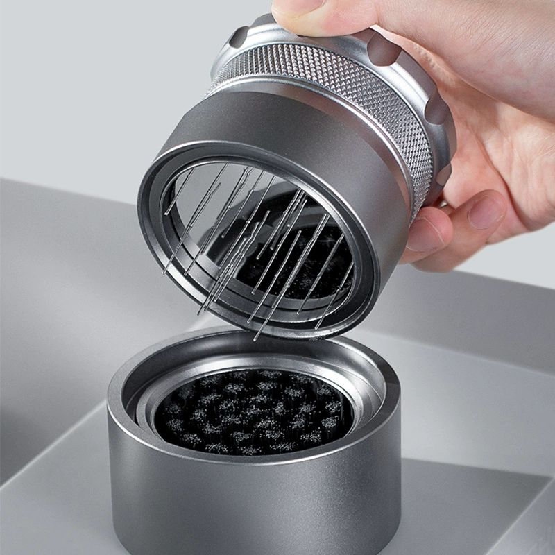 커피 원두 디스트리뷰터 침칠봉 53mm 51mm 채널링방지 푸쉬 툴 템핑 카페 탬퍼 분말 - 상세 이미지 5