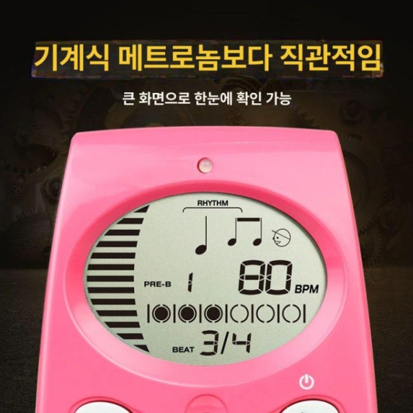 초정밀 리틀엔젤 디지털 메트로놈 전자 미니메트로놈 288블랙 배터리 포함 - 상세 이미지 3