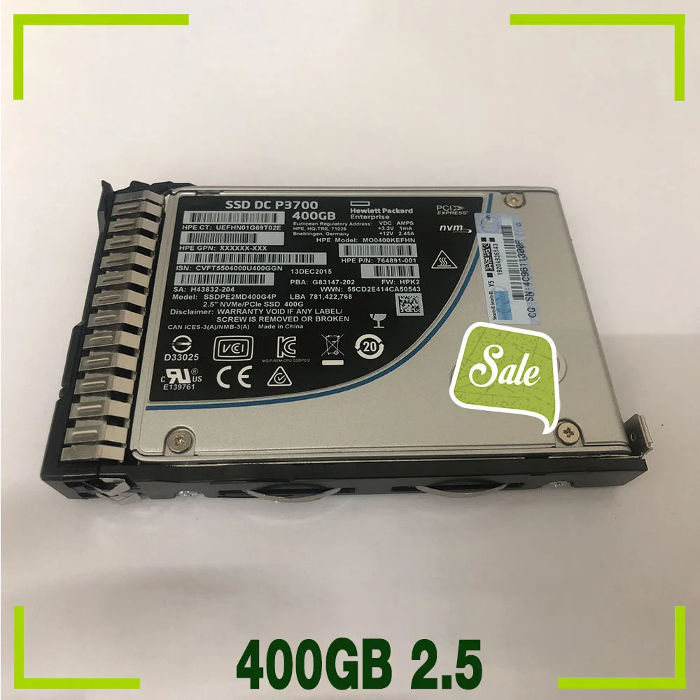 736936 -B21 765059 -001 400GB 2.5 NVME SAS P3700 SSD