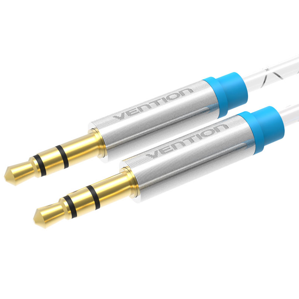 벤션 아쿠아 3.5mm 스테레오 AUX 오디오 케이블 화이트 BAFW 1m, 1개 - 상품 이미지