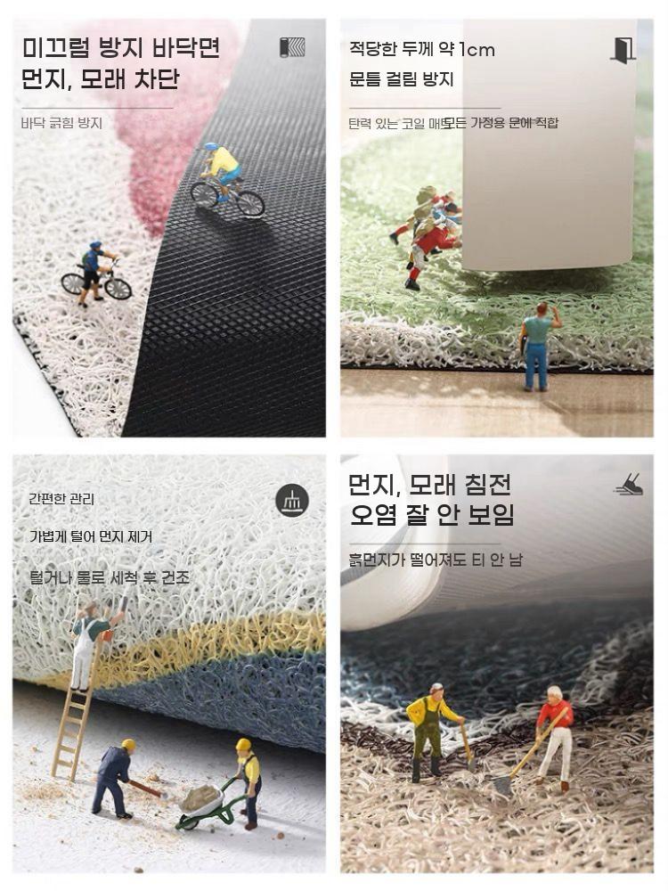 귀여운 도어매트 핑크 발판 매트 욕실 발코니 현관 입구 발매트 리본 - 상세 이미지 5