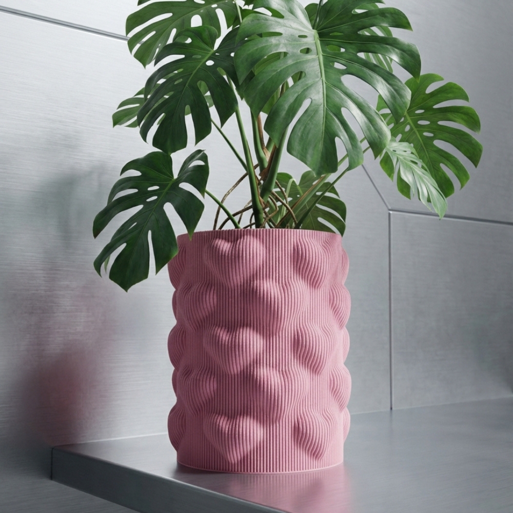 브레디 하트 생분해 화분 가리개 플분 화분커버 팟커버 핑크 이미지 3