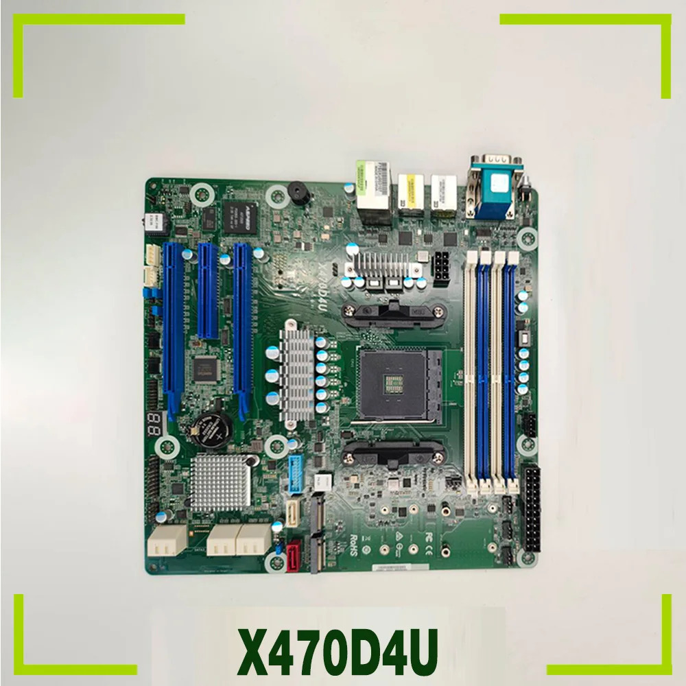 ASRock호환 서버 마더보드X470D4U는 3/4/5000 시리즈 AM4 IPMI를 지원