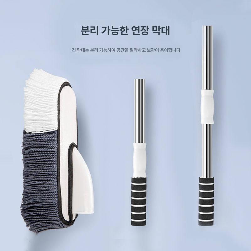 세차 브러시 백미러 청소용 지붕 닦아 핸들 막대 스퀴지 폴리에스터브러시2개세트 - 상세 이미지 3