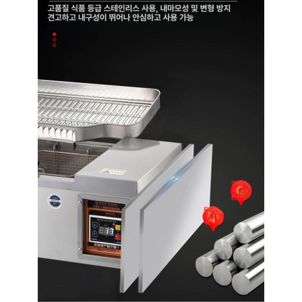 프리미엄 회오리감자 튀김기 업소용 푸드트럭 간식 치즈스틱 튀김로 12형 노브 전기튀김기 3000와트 - 상세 이미지 4