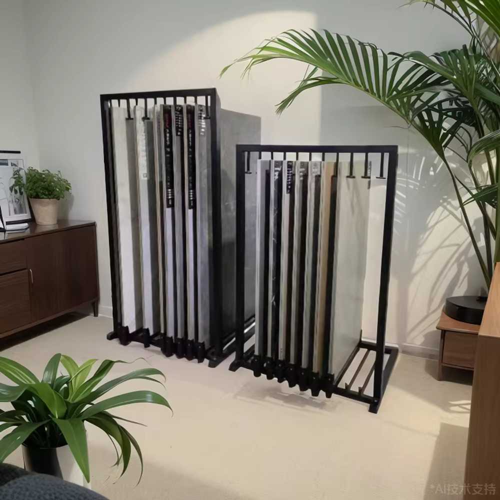 타일 전시대 철제 대리석 슬라이딩 타일걸이 슬롯 600x600mm 20장 수용/10단 이미지 8