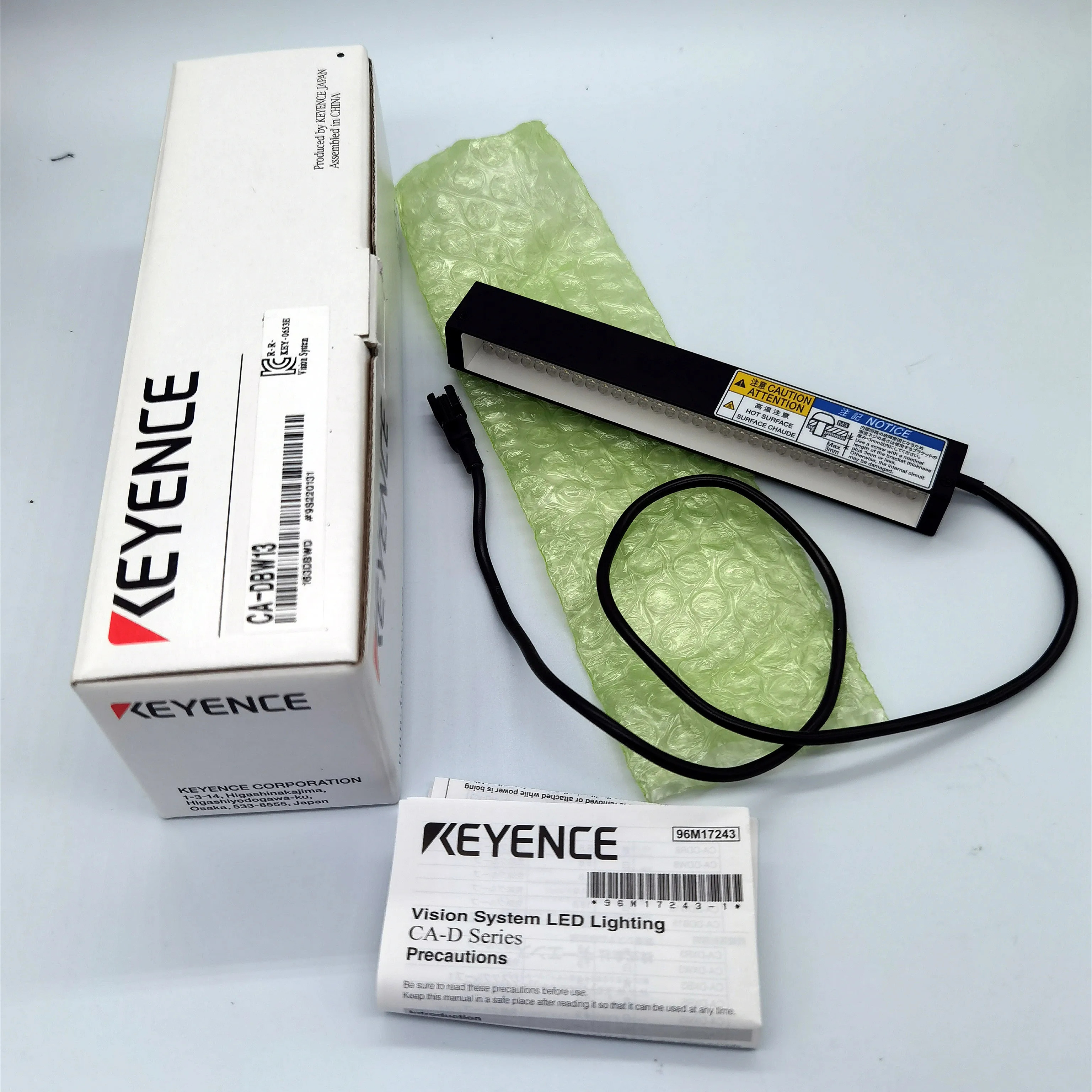 KEYENCE CA-DBW13 직관적 비전 시스템 화이트 바 라이트 132mm 새 원본