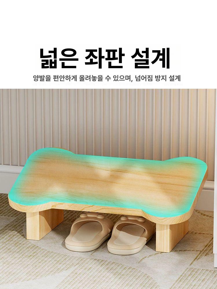 나무 풋스툴 공부책상 디딤판 책상아래발판 작은 내추럴 내추럴우드 심플 소형 경사면 - 상세 이미지 3