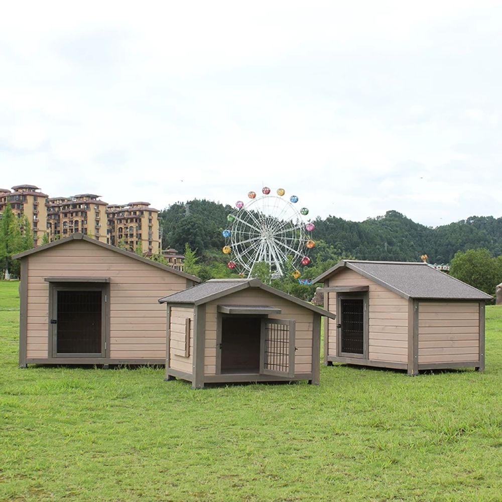 조립식 개집 대형실외견사 나무개집 반려견하우스 마당하우스 펫 A. 밝은 회색, A. L대형 - 상세 이미지 2