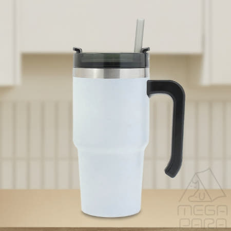 보온보냉 빨대 텀블러 600ml 화이트 텀플러 워터보틀