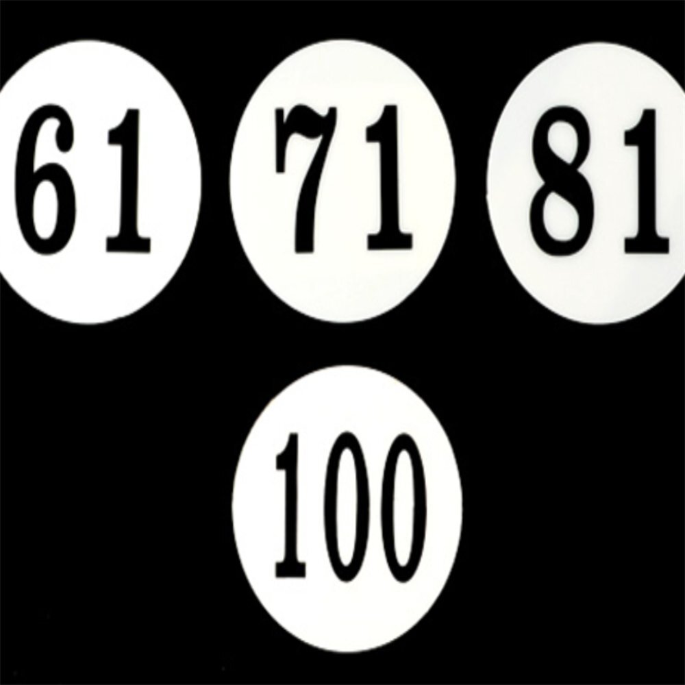라이즈올 원형 60mm 아크릴 번호판 51~100 1P 책상소품정리함 - 상품 이미지