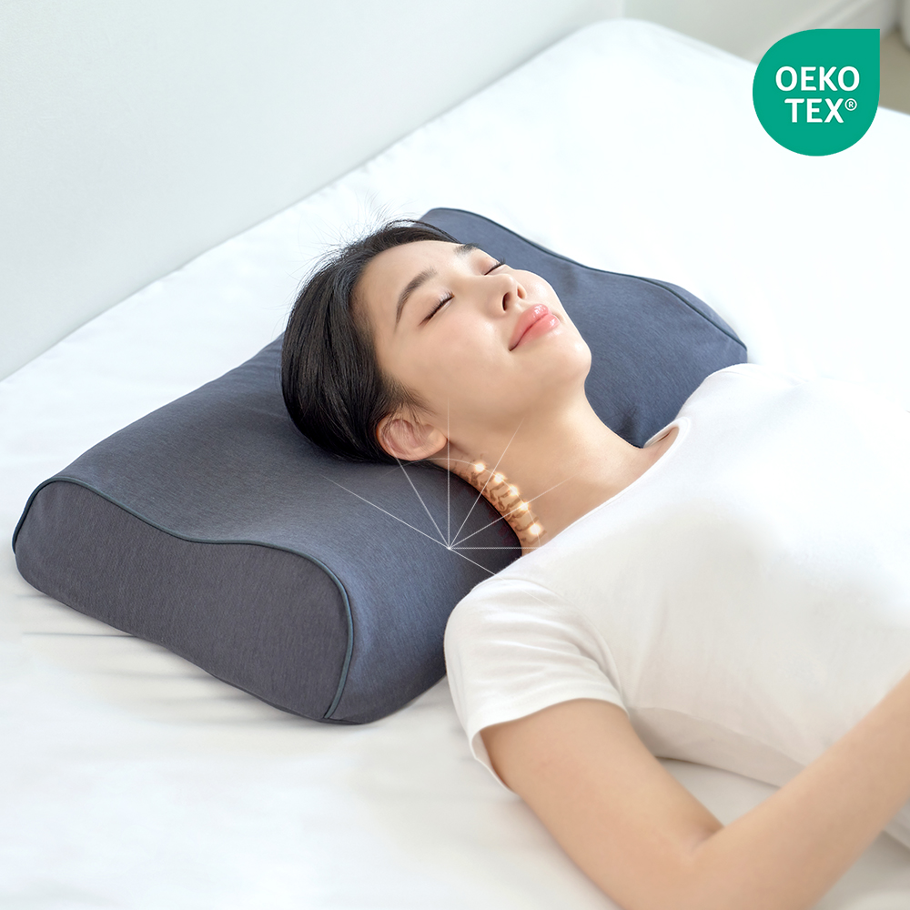 바디씨 에그젤 거북목 경추베개 목디스크 기능성 TPE 엘라머 베개 블랙