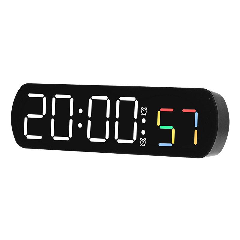 탁상용 전자시계 초단위 사무실 USB 거실 LED 침실 블랙 그린 라이트 - 상세 이미지 5