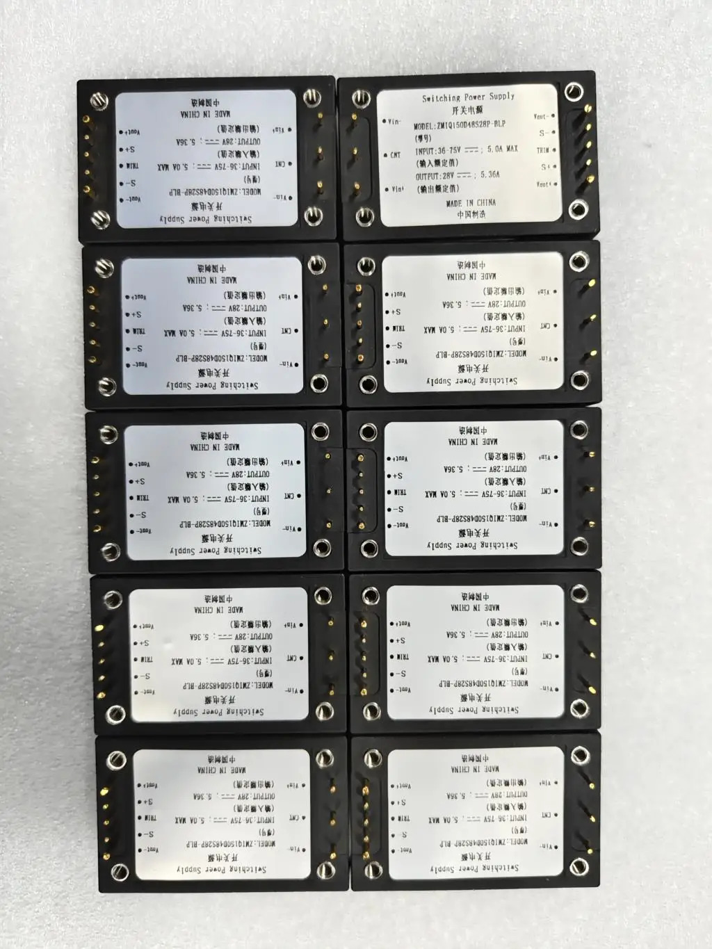 표준 1/4 브릭 현지화 모듈 전원공급장치 입력 36-75Vdc 출력 28Vdc/5.36A 150W