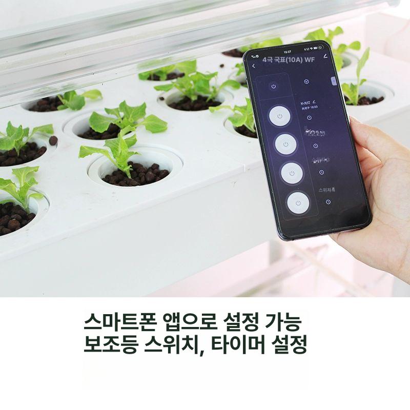 식물재배기 수경 가정용 채소 야채 스마트팜 실내 신형 4단 3D 수순환 세트 대형 - 상세 이미지 5
