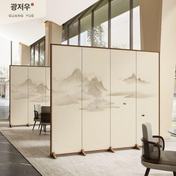 고급스러운 미니 병풍 산수화 탁상용 칠기 제사용 책상위 추석 제사 색상은 색상표 참고 - 상품 이미지