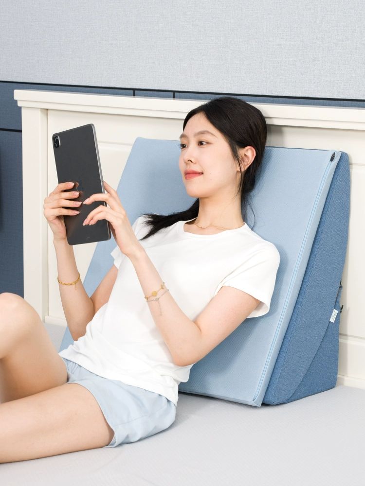 삼각 등받이쿠션 침대헤드 2단 조절 소파 각도 조절 각도 접이식 삼각 쿠션 사진과 동일 - 상세 이미지 3