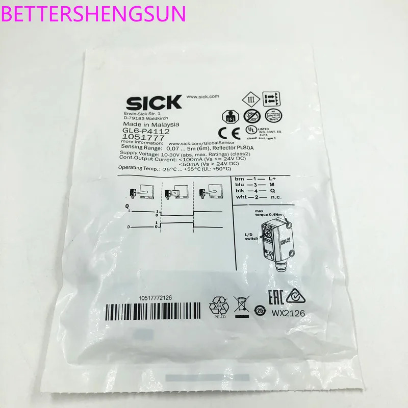 Gl6-p4112 광전센서 GL6-P41111051777 신품 오리지널