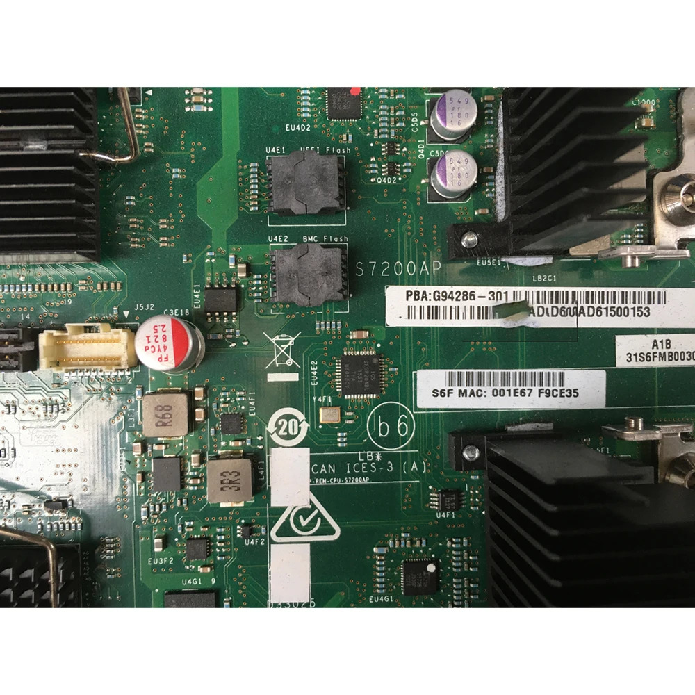 마더보드 LGA3647 서버 S7200AP용