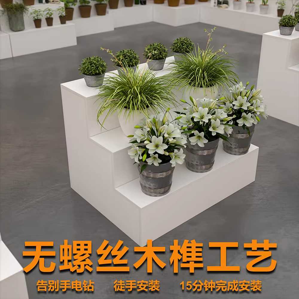 계단식 진열대 옷가게 디피 매대 베이커리 쇼룸 받침 80x40x40cm 2단 - 상세 이미지 3