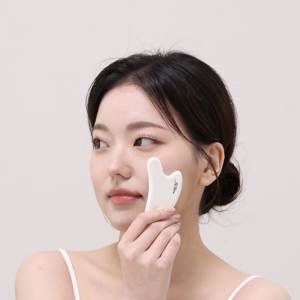세라믹 괄사 하트 괄사 승모근 마사지 페이스 마사지 괄사 사용법