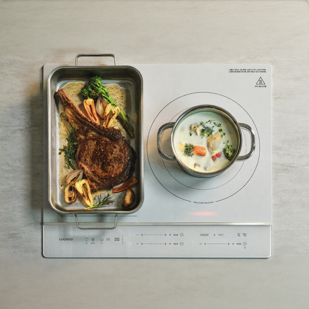 쿠쿠 AI 트리플 프리존 인덕션 CIR-JS301FW 제품 이미지