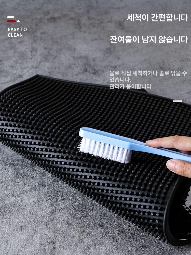 주방 고무매트 받침대 실리콘 패드 미끄럼 방지 식탁매트 옐로우 대형 정사각 매트 45 x 30x1cm - 상세 이미지 5