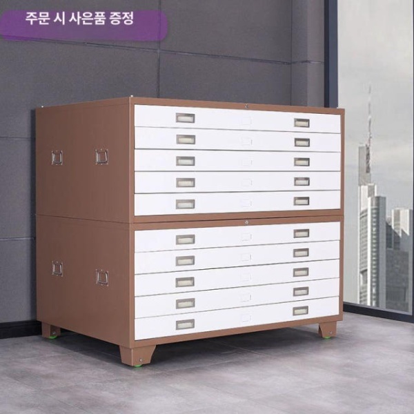 프리미엄 철제 도면함 캐비닛 서랍식 건축 서류장 사무실 학교 1호 단일 1000x700x550 A 1mm - 상세 이미지 4