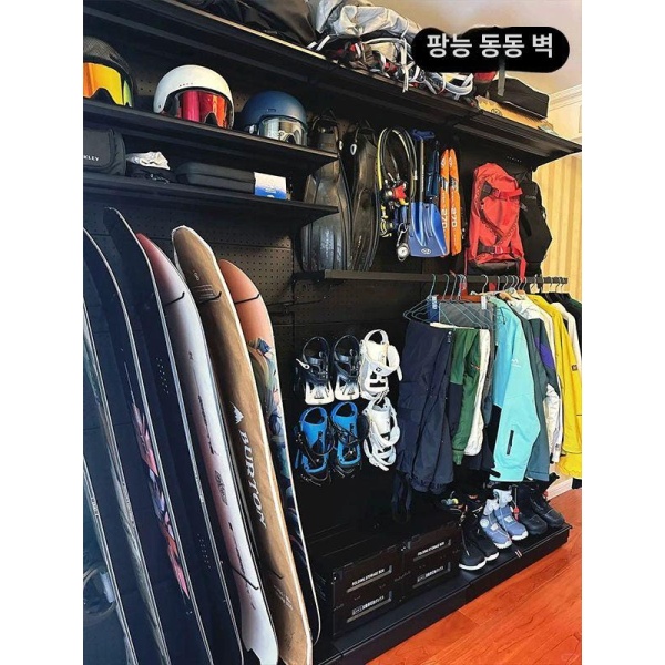 프리미엄 공구 보관대 거치대 스탠드 툴행거 부품 타공판 듀얼세트 A150 너비 1층 190x37cm - 상세 이미지 5