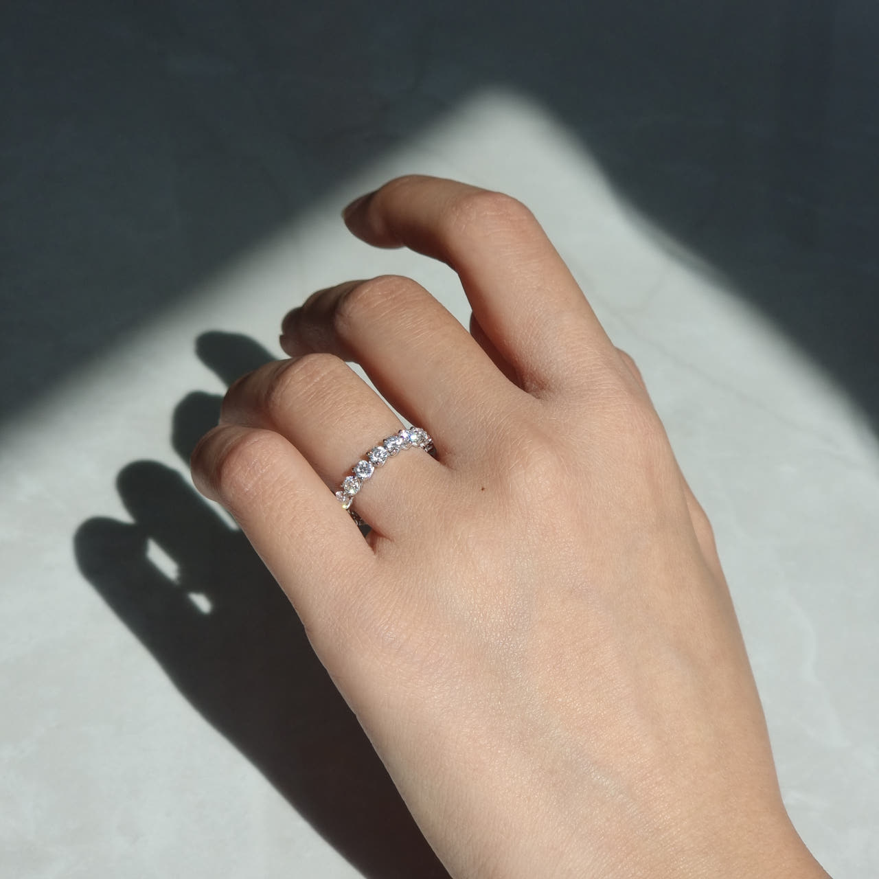 랩다이아 반지 3프롱 가드링 1부 랩다이아몬드 이터니티링 14k 18k - 상세 이미지 2