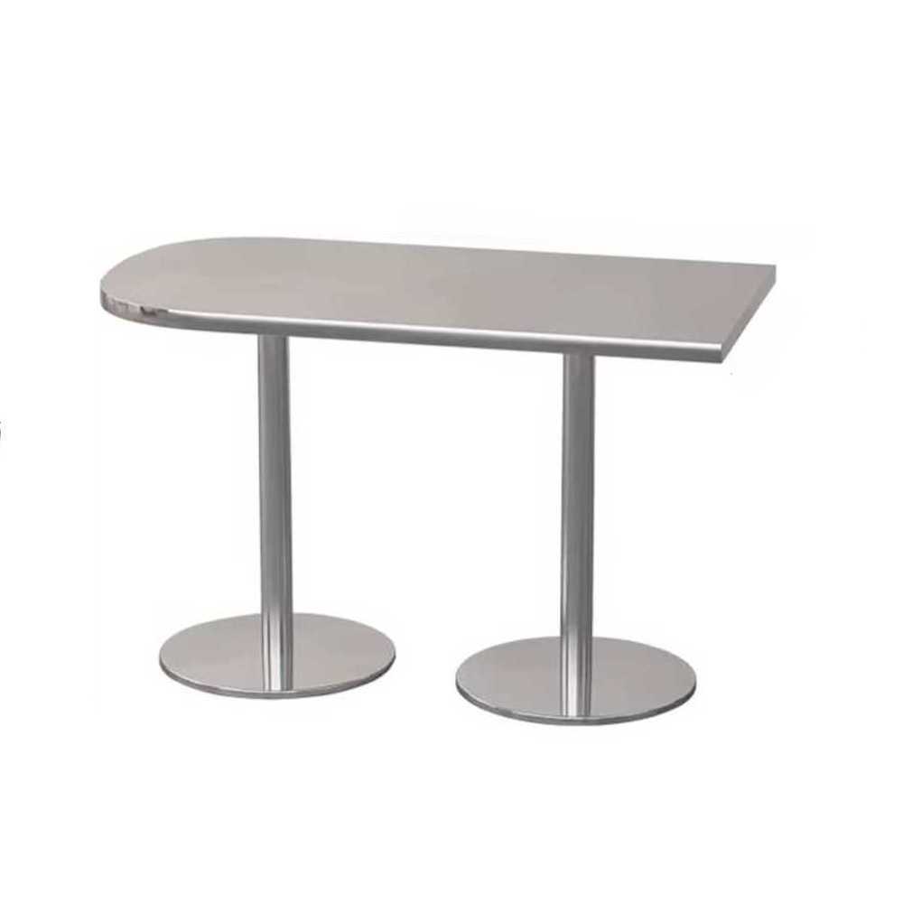 스텐 반원테이블 심플 모던 술집 고기집 카페 1200 60x60cm 세미라운드 테이블 - 상품 이미지