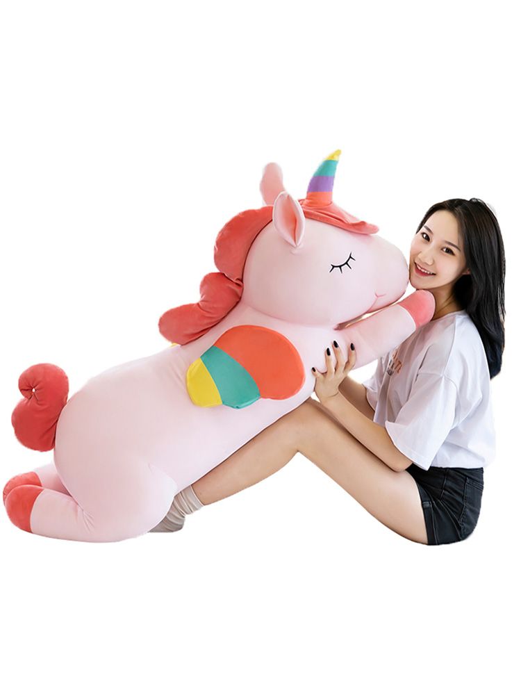 대형 100cm 롱쿠션 유니콘 긴베개 애착인형 바디필로우 쿠션 - 상세 이미지 2