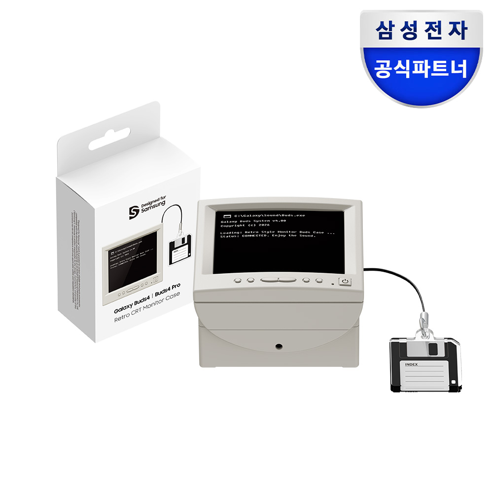 삼성 갤럭시 버즈4 버즈4프로 레트로 CRT 모니터 케이스 제품 이미지