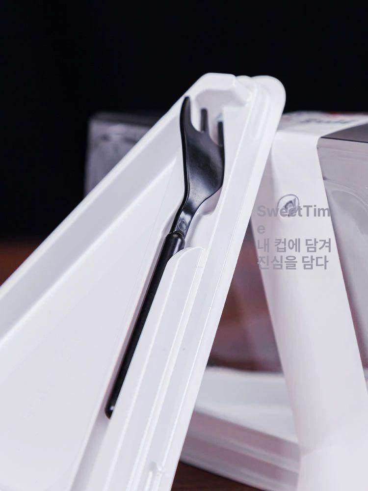 케이크 포장용기 조각 케이크용기 싱글컵 디저트용기 박스 작은 블랙 베이스 케이크 50 세트 - 상세 이미지 4