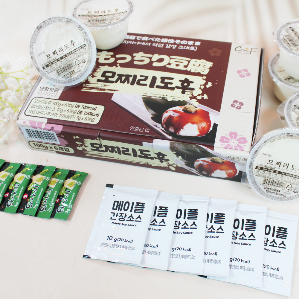 이자카야 모찌리도후 일본풍 프리미엄 쫀득 디저트 100g 4개입 소스포함 세트 - 상세 이미지 4