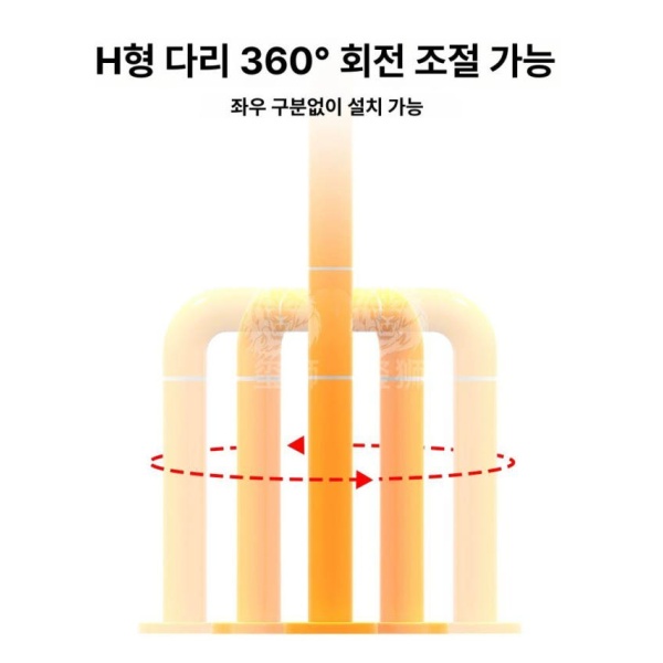 프리미엄 계단난간대 ABS외관 풀장 스테인레스내관 미끄럼방지 벽고정 2기둥 옐로우 - 상세 이미지 5