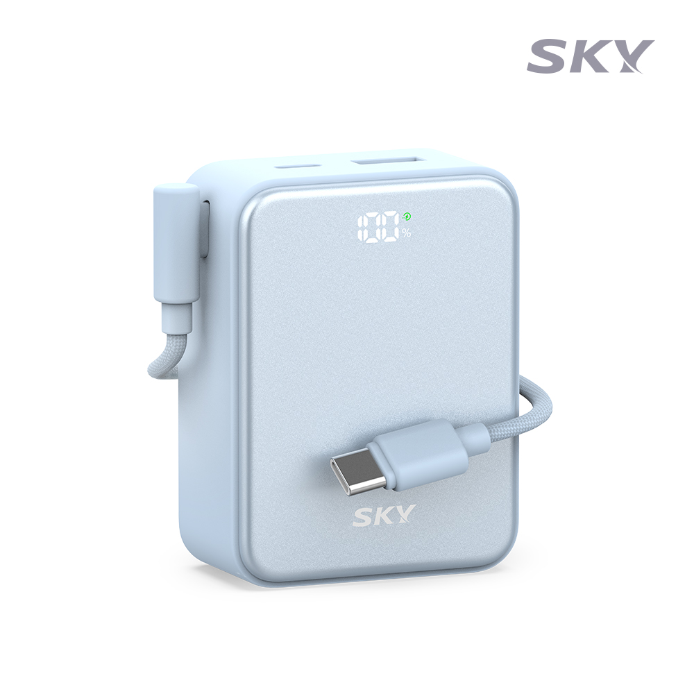 스카이 필 큐브 10000mAh PD QC 22.5W A10 보조배터리 블루 - 상품 이미지